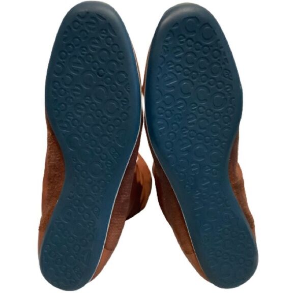 ECCO BROWN BREATHABLE LEATHER PULL ON BOOTIES SIZE 41 - Picture 6 of 16